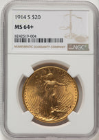 1914-S $20 Saint-Gaudens Double Eagle NGC MS64+ (774732012)