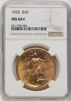 1925 $20 Saint-Gaudens Double Eagle NGC MS66+ (774732016)