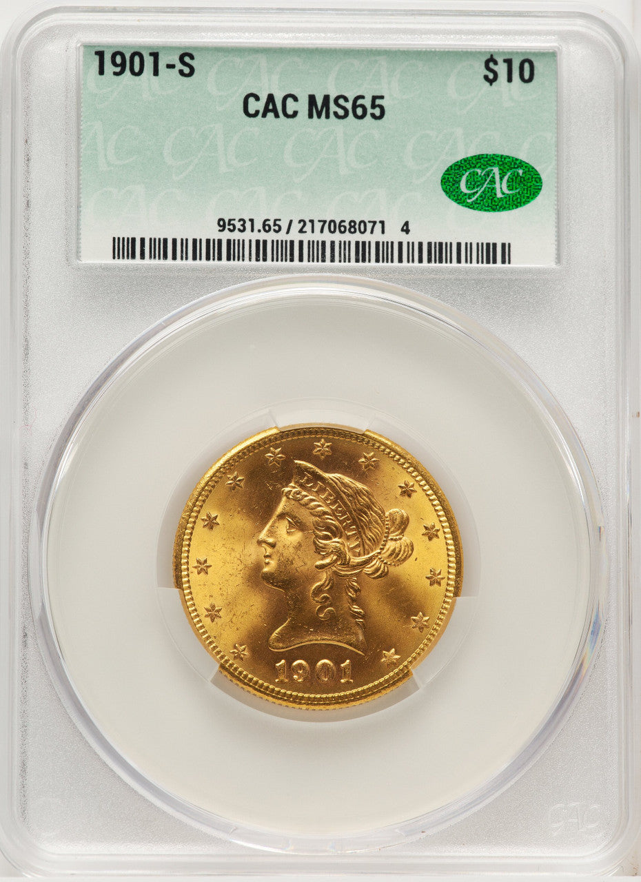 1901-S $10 Liberty Eagle CACG MS65