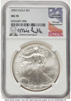 2003 Silver Eagle Mike Castle NGC MS70