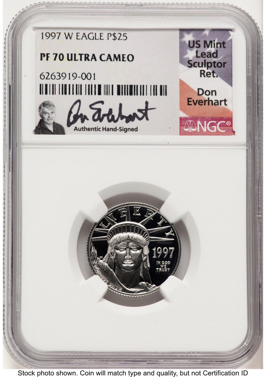 1997-W Proof Platinum Eagle 1/4 oz Don Everhart NGC PF70