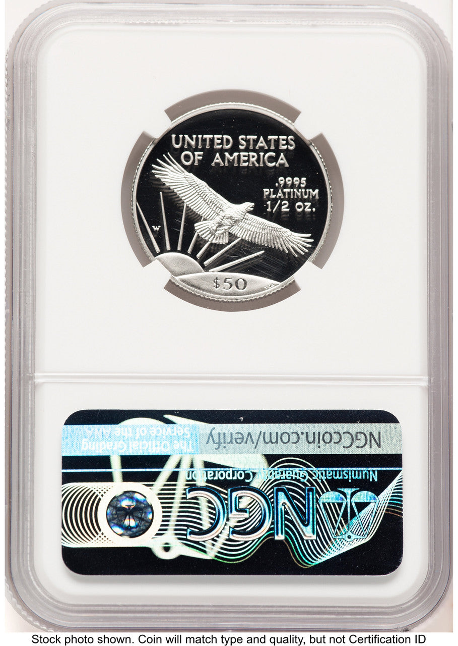 1997-W Proof Platinum Eagle 1/2 oz Don Everhart NGC PF70