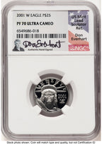 2001-W Proof Platinum Eagle 1/4 oz Don Everhart NGC PF70