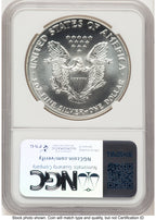 1992 Silver Eagle Brown Label NGC MS70