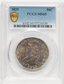 1825 50C Bust Half Dollar PCGS MS65