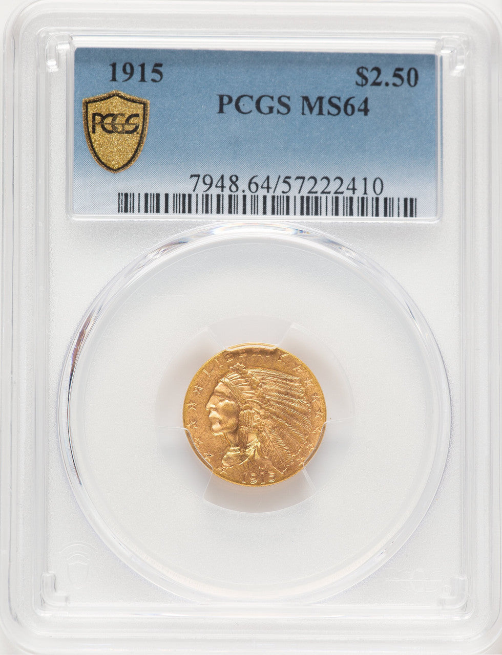 1915 $2.50 Indian Quarter Eagle PCGS MS64 (774803003)