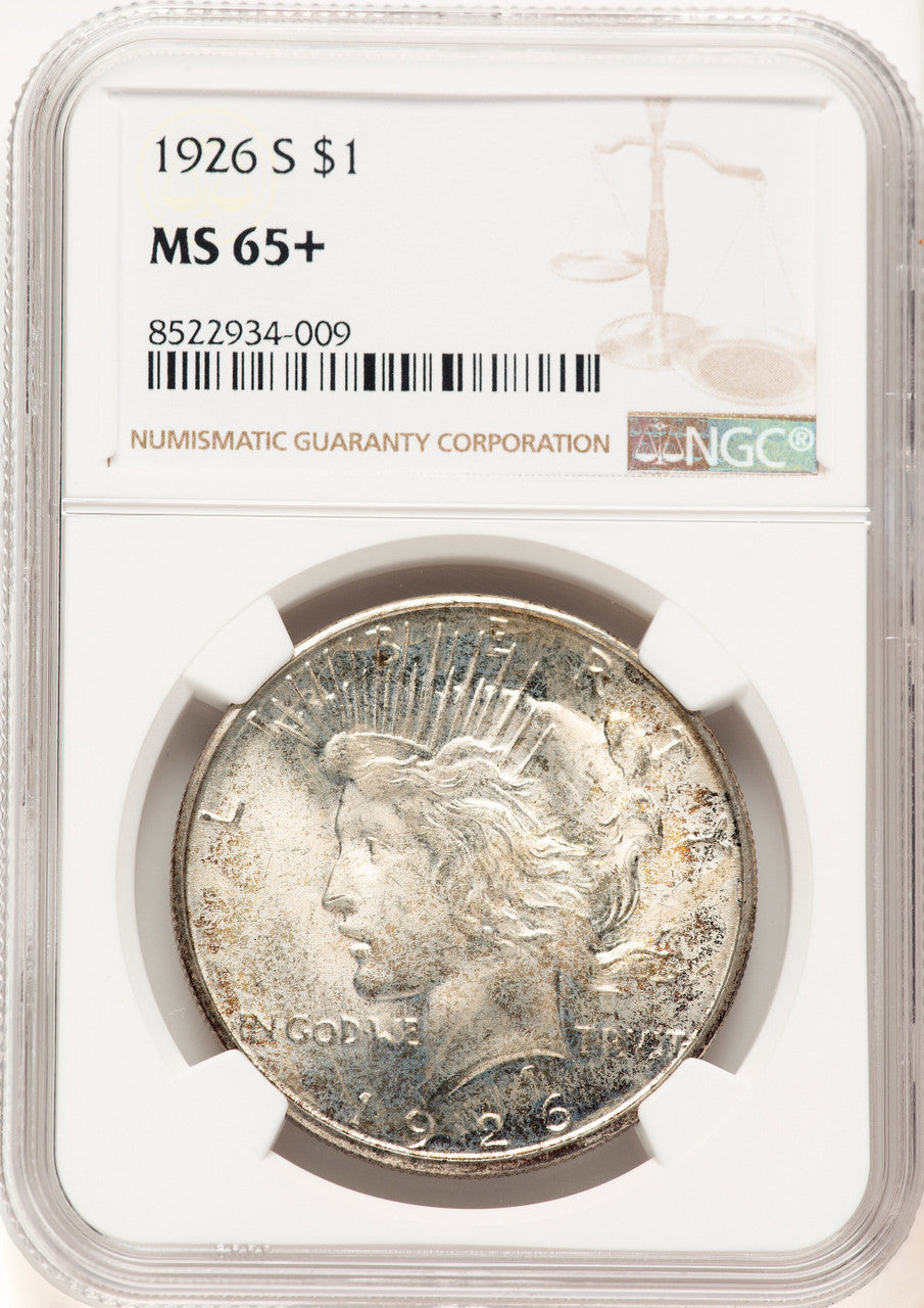 1926-S Peace Dollar NGC MS65+