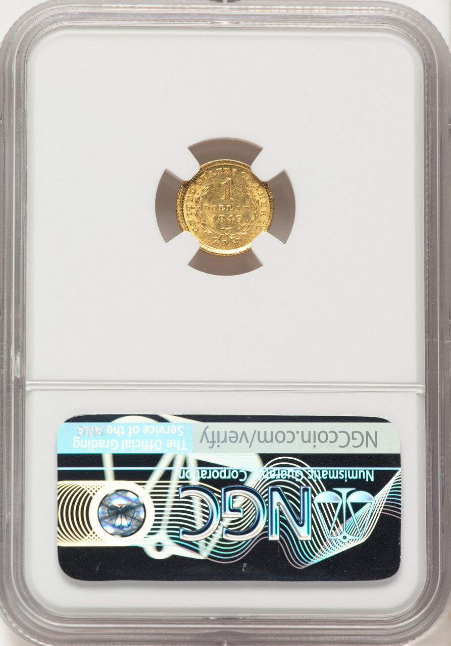 1849-D G$1 Gold Dollar NGC MS62 (774883014)