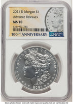 2021-D Morgan Dollar AR Morgan Label NGC MS70
