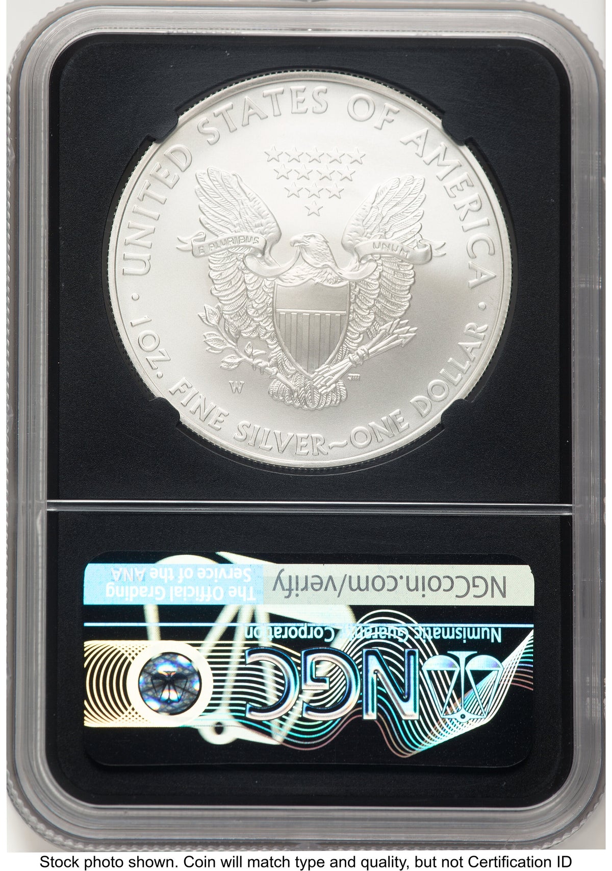 2008-W Burnished Silver Eagle 1 oz Silver Eagle Label NGC MS70