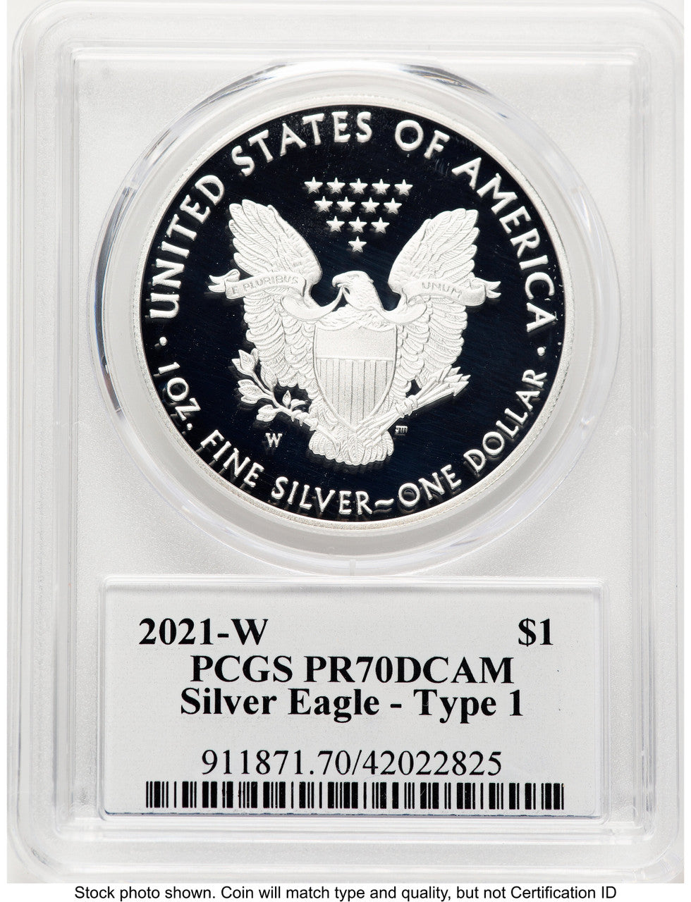 2021-W TY1 Proof Silver Eagle 1 oz TD Rogers PCGS PR70 (774957035)