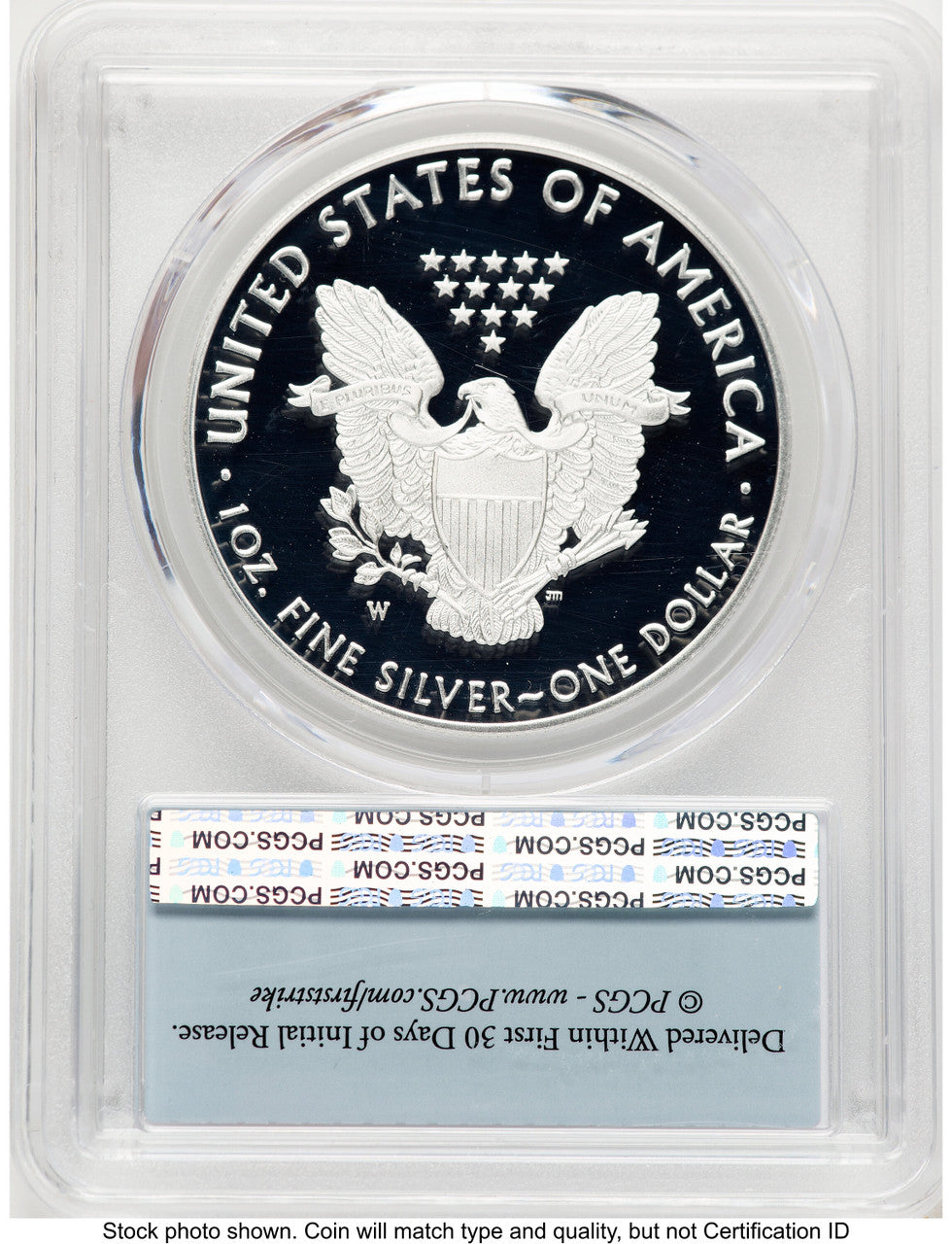 2019-W Proof Silver Eagle 1 oz FS Flag PCGS PR70