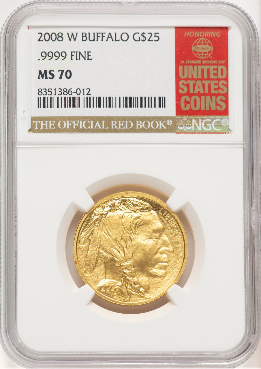2008-W Burnished Gold Buffalo 1/2 oz Red Book NGC MS70