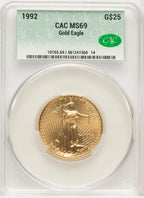 1992 Gold Eagle 1/2 oz Non Designation CACG MS69