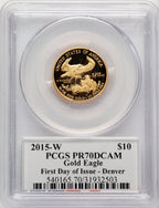 2015-W Gold American Eagle 4-Coin Set FDI Ed Moy Denver PCGS PR70