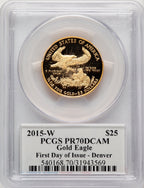 2015-W Gold American Eagle 4-Coin Set FDI Ed Moy Denver PCGS PR70