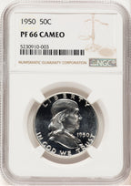 1950 50C CA Proof Franklin Half Dollar NGC PR66