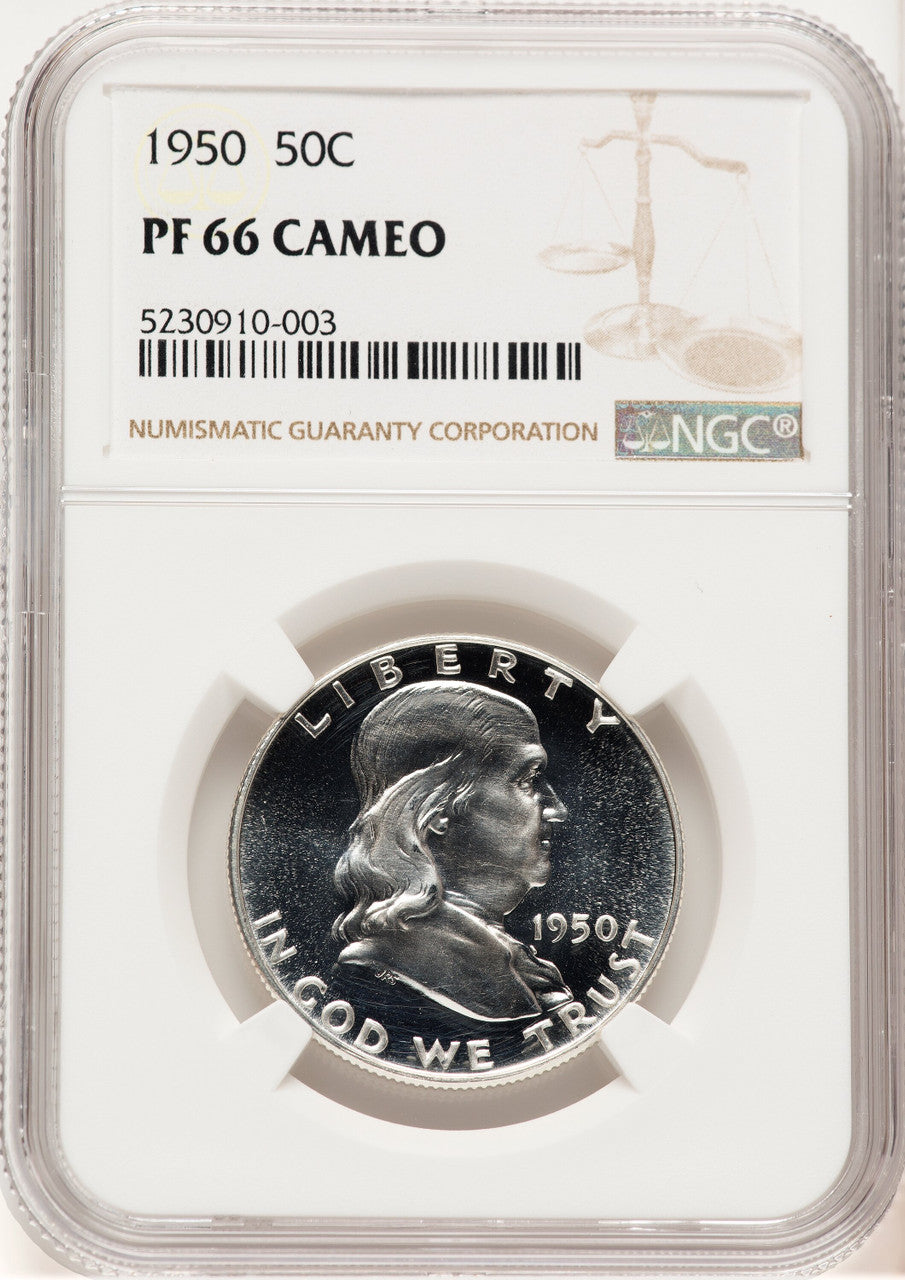 1950 50C CA Proof Franklin Half Dollar NGC PR66