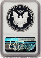 2020-W Proof Silver Eagle V75 Privy 1 oz FR John Reagan Bust Art NGC PF70 Mercanti