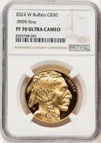 2024-W Proof Gold Buffalo 1 oz Brown Label NGC MS70