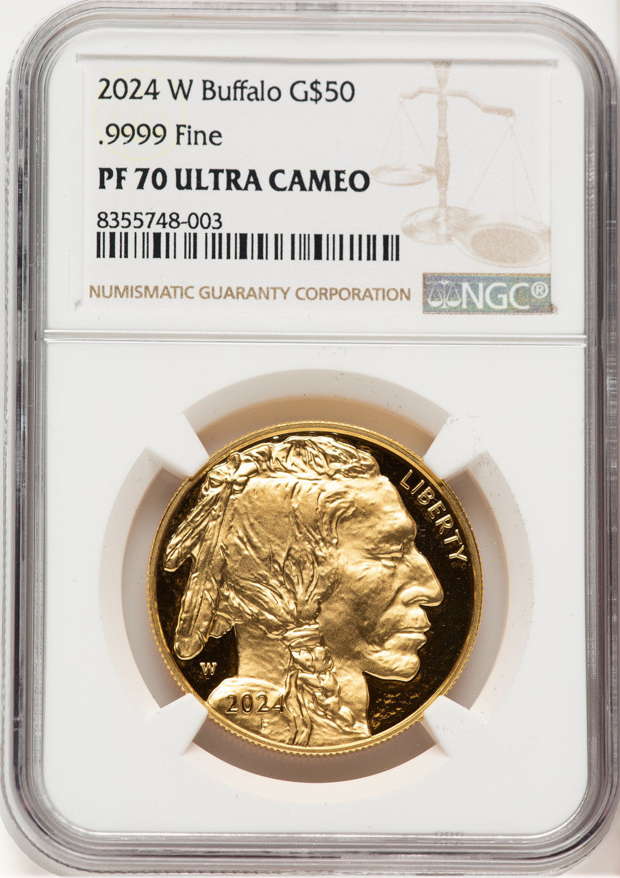 2024-W Proof Gold Buffalo 1 oz Brown Label NGC MS70