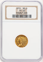 1910 $2.50 Proof Indian Quarter Eagle NGC PR65