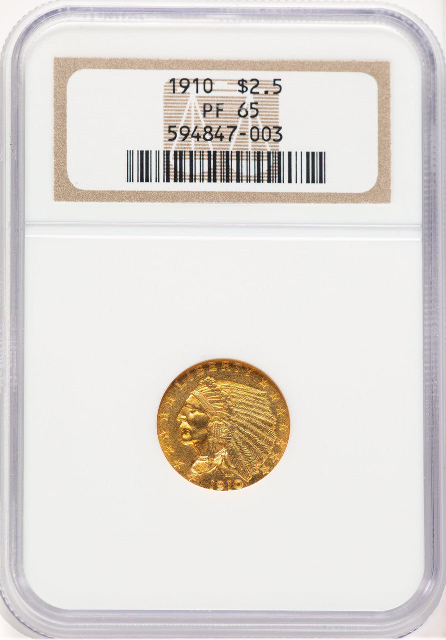 1910 $2.50 Proof Indian Quarter Eagle NGC PR65