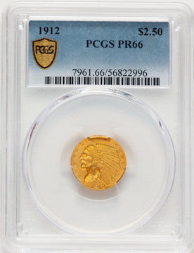 1912 $2.50 Proof Indian Quarter Eagle PCGS PR66