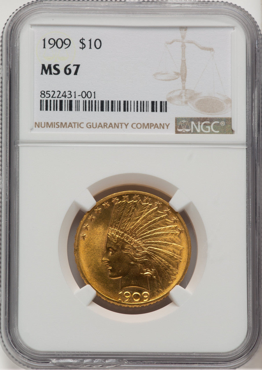 1909 $10 Indian Eagle NGC MS67