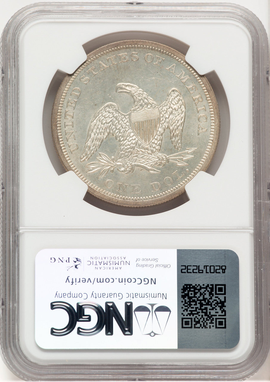 1862 Seated Dollar NGC MS62