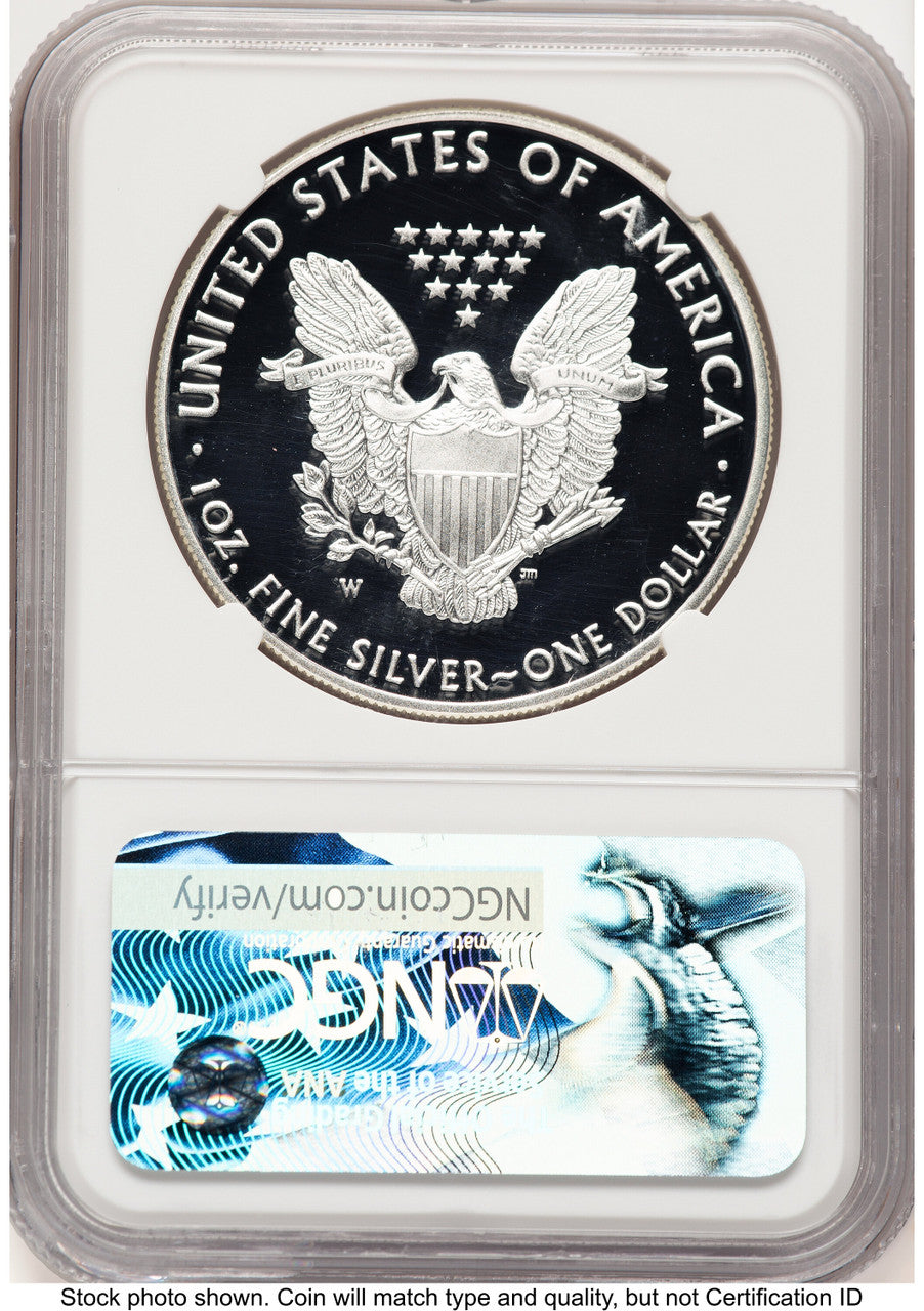 2017-W Proof Silver Eagle 1 oz FDI John NGC PF70 Mercanti | LCR Coin