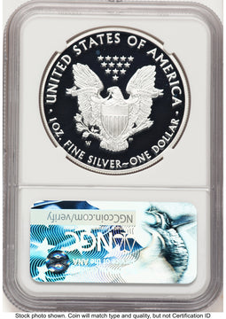 2017-W Proof Silver Eagle 1 oz FDI NGC PF70 Ed Moy