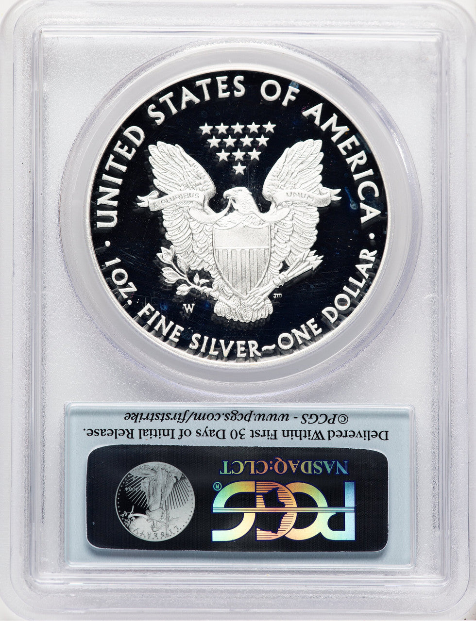 2015-W Proof Silver Eagle 1 oz FS Flag PCGS PR70