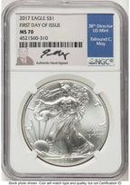 2017 Silver Eagle FDI NGC MS70 Ed Moy