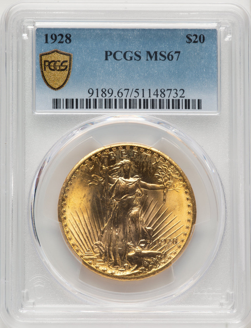 1928 $20 Saint-Gaudens Double Eagle PCGS MS67 (775641001)
