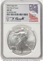 2024 Silver Eagle FDI Kenneth Bressett Portrait NGC MS70