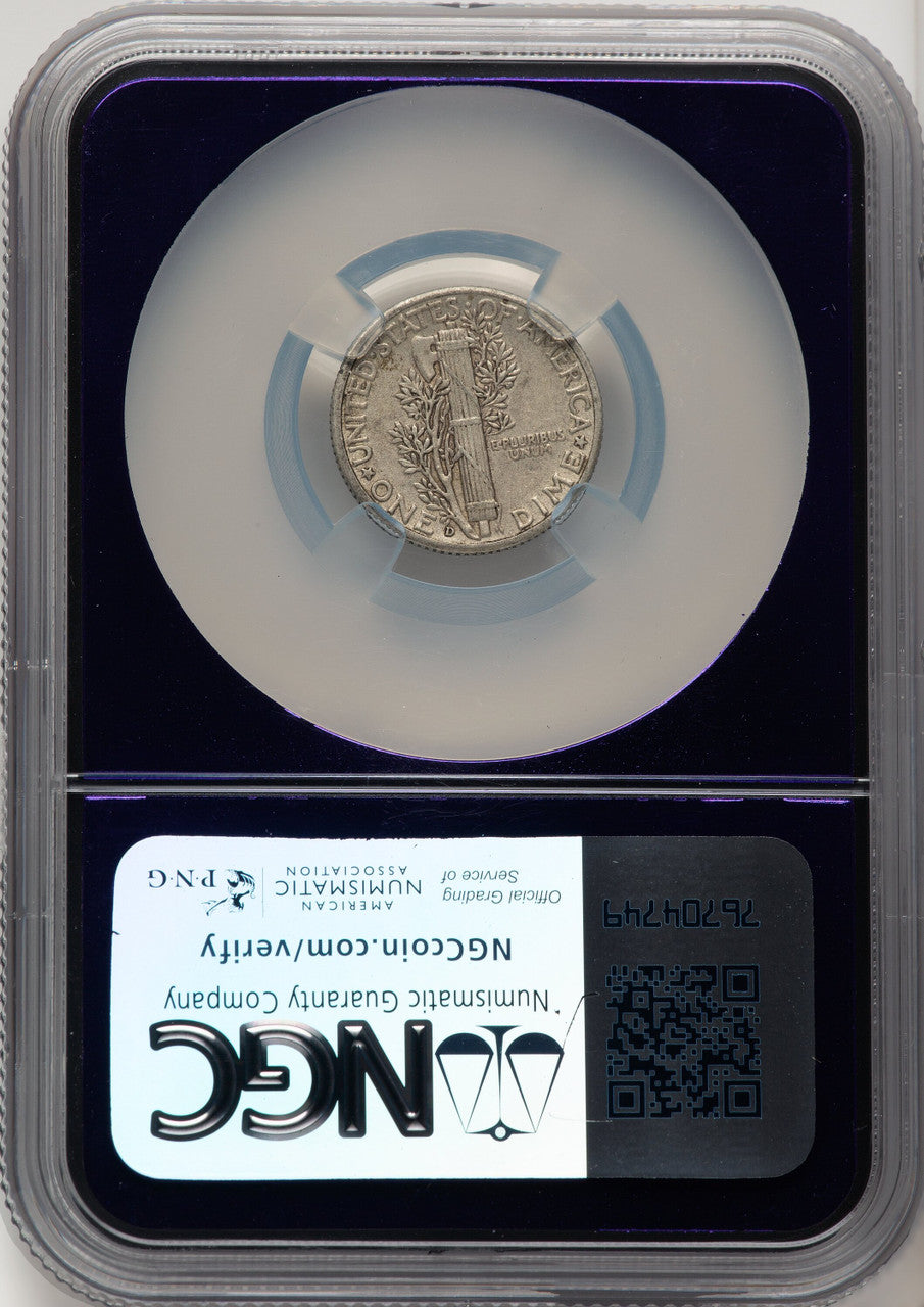 1942/1-D 10C Mercury Dime NGC AU53