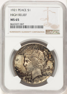 1921 Peace Dollar NGC MS65 (775875033)