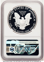 2021-W TY1 Proof Silver Eagle 1 oz ER John NGC PF70 Mercanti
