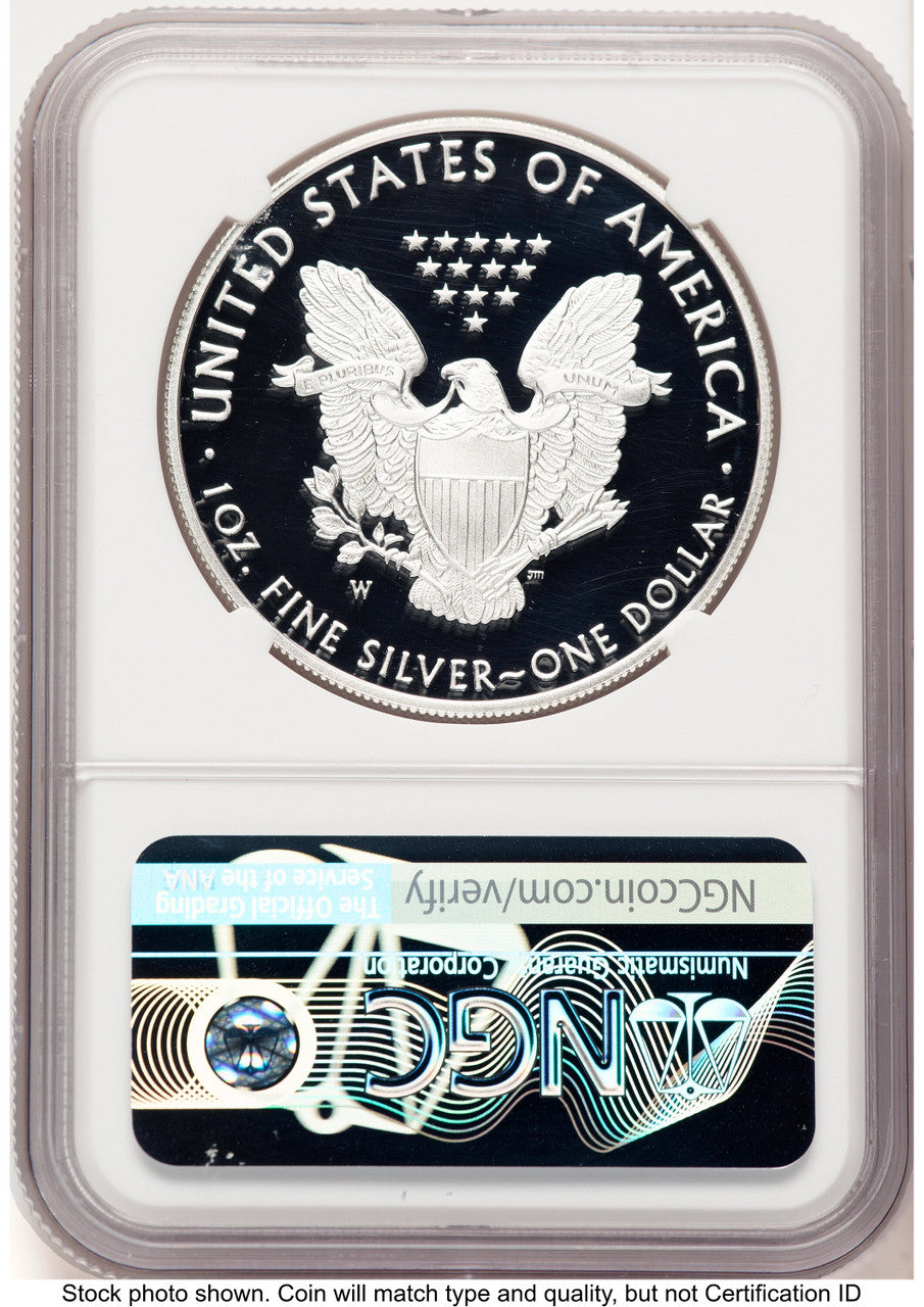 2021-W TY1 Proof Silver Eagle 1 oz ER John NGC PF70 Mercanti