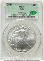 2024 Silver Eagle First Delivery CACG MS70