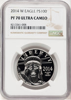 2014-W Proof Platinum Eagle 1 oz Brown Label NGC PF70