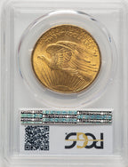 1908 $20 NO MOTTO Saint-Gaudens Double Eagle PCGS MS64+ (776007033)