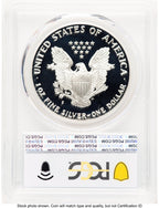 1991-S Proof Silver Eagle 1 oz Blue Gradient PCGS PR70