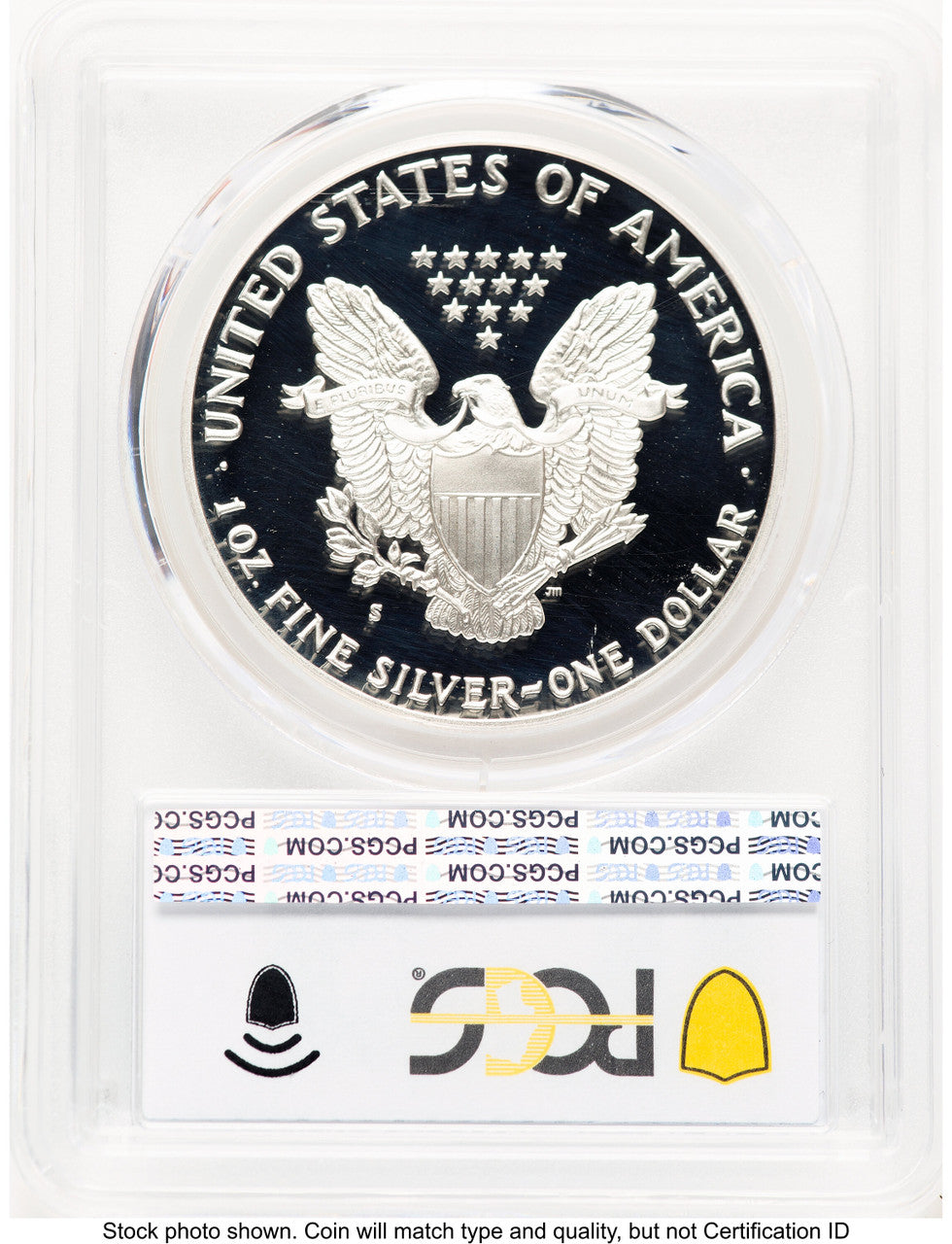 1991-S Proof Silver Eagle 1 oz Blue Gradient PCGS PR70