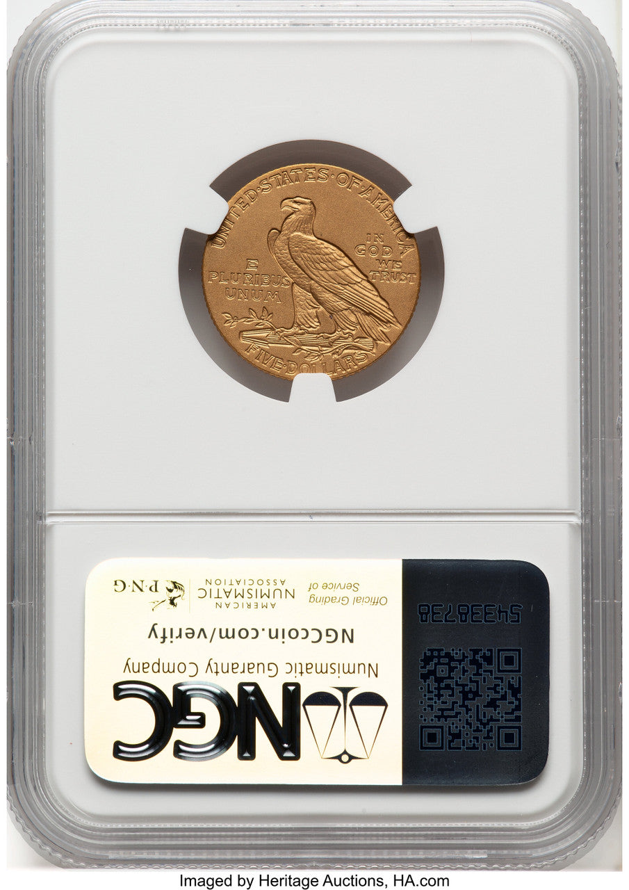 1908 $5 JD-1 Proof Indian Half Eagle NGC PR66
