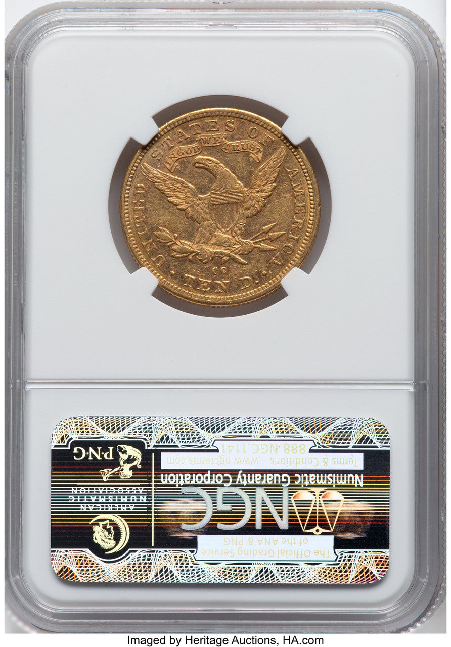 1883-CC $10 CAC Liberty Eagle NGC AU55