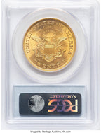 1853 $20 Liberty Double Eagle PCGS MS63