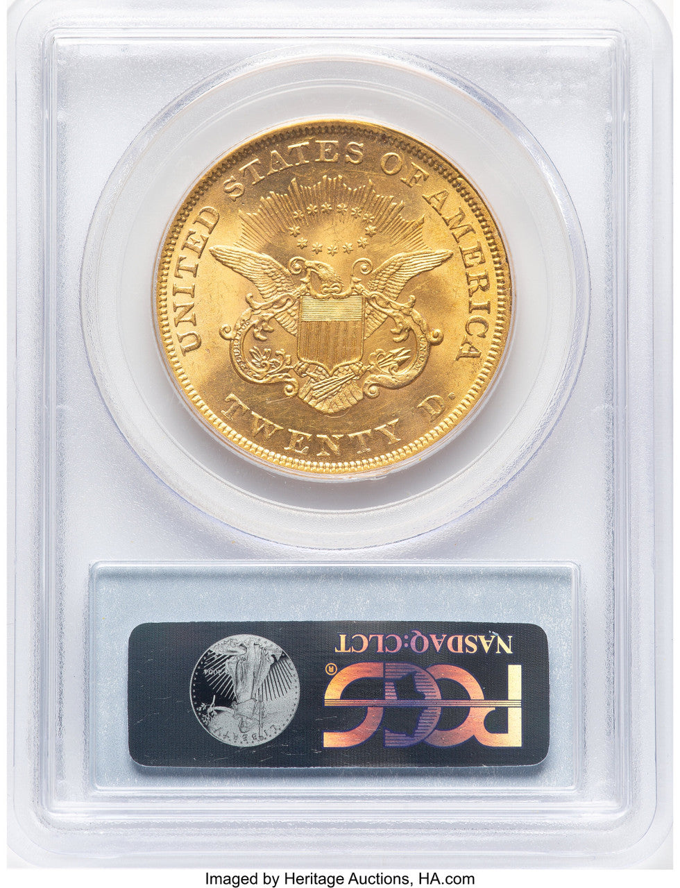 1853 $20 Liberty Double Eagle PCGS MS63