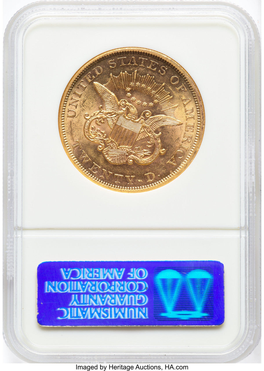 1859 $20 Liberty Double Eagle NGC AU58